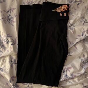 ANGEL Black Leggings with Wing Detail